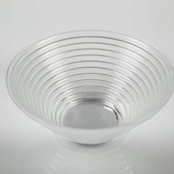 Glasschale SELMA mit Rillen, transparent, 8cm, Ø19cm