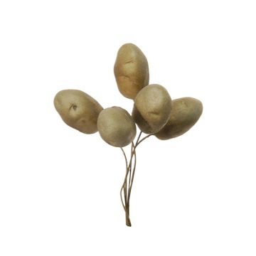 Deko Gemüse Kartoffel THAO mit Draht, 6 Stück, braun, 3cm, Ø2,2cm