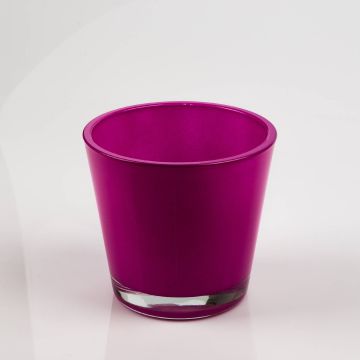 Pflanzgefäß Glas RANA, pink, 13cm, Ø14cm