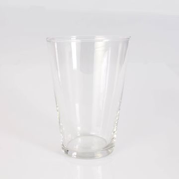 Glas Vase JENNY EARTH, klar, 19,5cm, Ø14cm