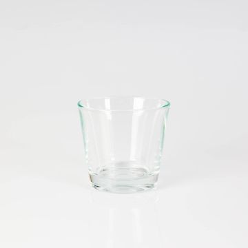 Teelicht Halter ALEX EARTH aus Glas, klar, 8cm, Ø9cm