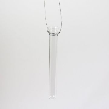 Reagenzglas mit Draht MILO, klar, 19cm, Ø2cm
