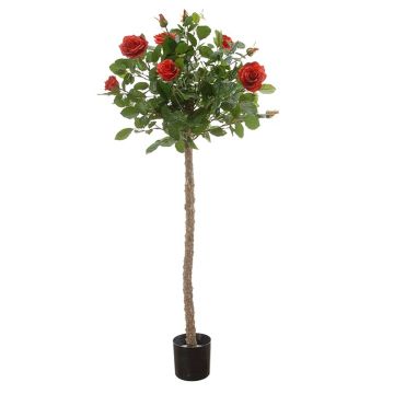 Deko Baum Rose KAMELIA mit Blüten, Kunststamm, rot, 115cm