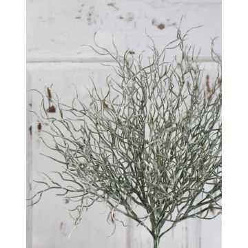Kunst Schilfgras JORGE, gefroren, auf Steckstab, grün-weiß, 40cm