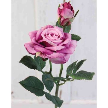 Künstliche Rose SINJE, violett, 35cm, Ø9cm