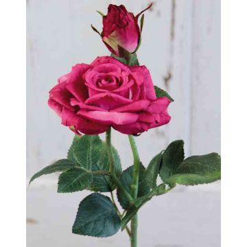 Künstliche Rose SINJE, pink, 35cm, Ø9cm