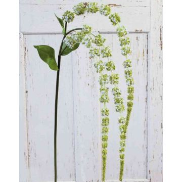 Künstlicher Amarant Zweig SENIO mit Blüten, grün-weiß, 70cm