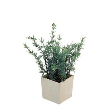 Kunst Pflanze Rosmarin GILANG, Übertopf, grün, 25cm