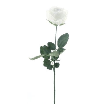 Kunst Rose FREIDA, Eco Collection, weiß-lila, 65cm, Ø7cm