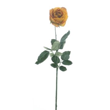 Kunst Rose FREIDA, Eco Collection, orange-gelb, 65cm, Ø7cm