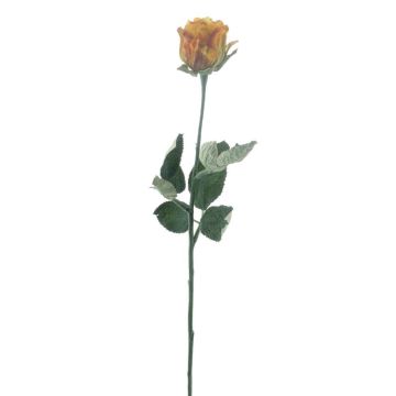 Kunst Rose FREIDA, Eco Collection, orange-gelb, 60cm, Ø4cm