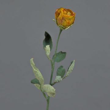 Kunst Rose FREIDA, Eco Collection, orange-gelb, 60cm, Ø4cm
