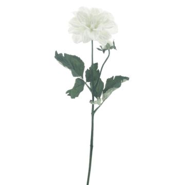 Kunstblumen Zweig Dahlie GINGER, Eco Collection, weiß-lila, 60cm, Ø10cm