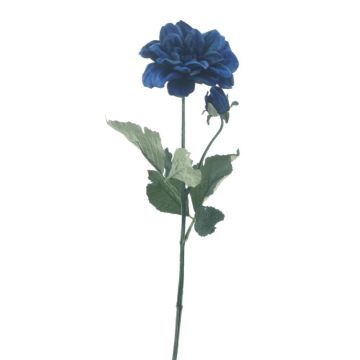 Kunstblumen Zweig Dahlie GINGER, Eco Collection, royalblau, 60cm, Ø10cm