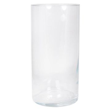 Blumen Vase SANYA OCEAN, Glas, Zylinder, klar, 40cm, Ø19cm
