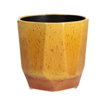Blumentopf ETHELGARD, Keramik, curry-terracotta, 12,6cm, Ø13cm