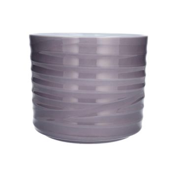 Blumentopf FLORDELINA, Keramik, grau, 15cm, Ø17cm