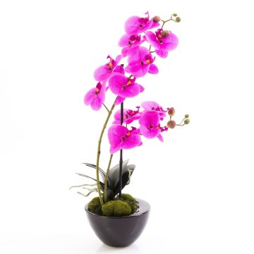 Plastik Phalaenopsis Orchidee MELINA im Keramiktopf, pink, 45cm