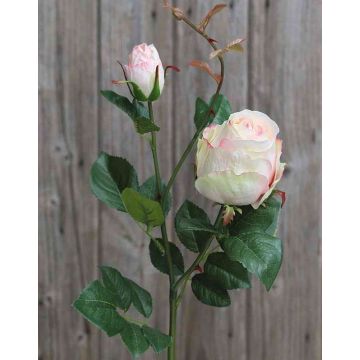 Künstliche Rose CARUSA, rosa-creme, 80cm, Ø8cm