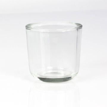 Glas Halter für Teelicht NICK, klar, 8cm, Ø8cm