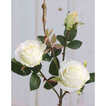Textil Rose DELILAH, creme-weiß, 55cm, Ø6cm