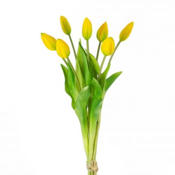 Künstlicher Tulpenstrauß LONA, gelb-grün, 45cm, Ø20cm