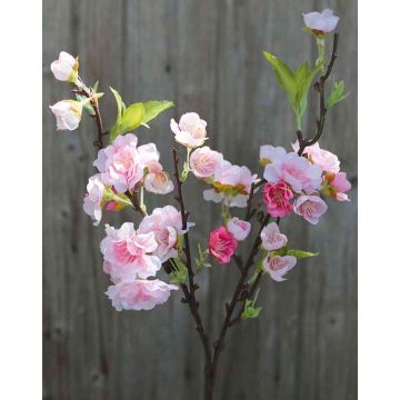 Kunst Kirschblütenzweig SOEY mit Blüten, weiß-rosa, 45cm
