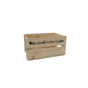 Holzkiste für Wein GRETA, natur, 45x32x24cm