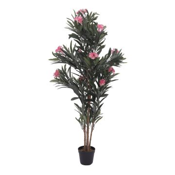 Kunstbaum Oleander MINOU, Echtstämme, mit Blüten, rosa, 150cm