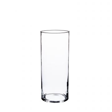 Vase aus Glas SANYA FIRE, Zylinder, transparent, 20cm, Ø10cm