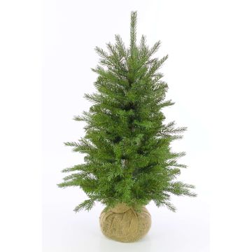Künstlicher Tannenbaum WELLINGTON, Jutesack, LEDs, 90cm, Ø65cm