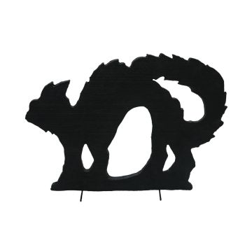 Halloween Dekoration Silhouette Katze SPOOKY CAT, schwarz, 43cm