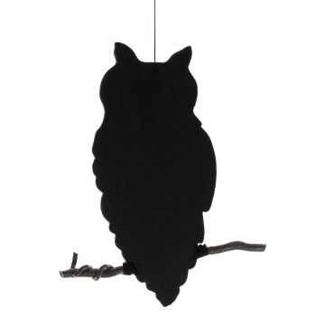Halloween Dekoration Silhouette Eule SPOOKY OWL, schwarz, 62cm