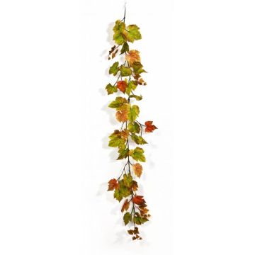 Künstliche Weinreben Girlande ATHINA, grün-orange, 180cm