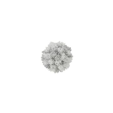 Kunst Pinien Kugel ALESSIA, beschneit, weiß, Ø15cm