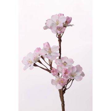 Kunst Apfelblütenzweig OCHUKO mit Blüten, weiß-rosa, 35cm