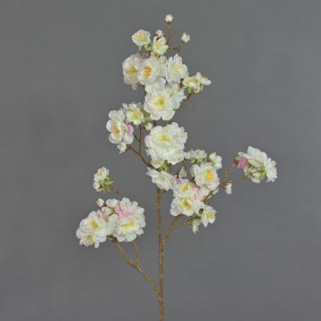 Japanischer Kirschblütenzweig künstlich RUKIA mit Blüten, weiß-rosa, 90cm, Ø3-6cm