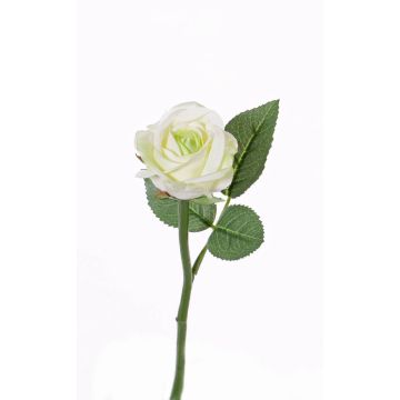 Textilblume Rose GABI, creme-grün, 25cm, Ø5cm