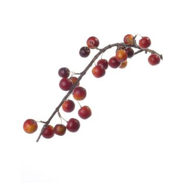 Kunst Apfelbaum Zweig BORIAN mit Früchten, rot, 95cm