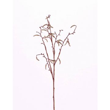 Kunstzweig Birke NANTE mit Blüten, braun, 65cm