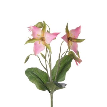 Kunst Waldlilie MADIE auf Steckstab, rosa, 40cm, Ø10-12cm