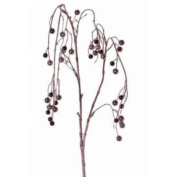 Plastik Schneebeeren Zweig PASKO, Beeren, schwarz-lila, 120cm
