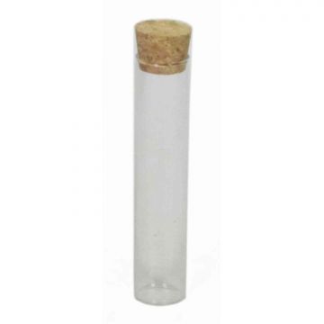 Deko Glas Röhrchen mit Korken SINAN, klar, 12cm, Ø2,5cm