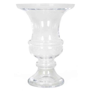 Vase auf Standfuß Pokal SONJA, Glas, klar, 45cm, Ø28cm