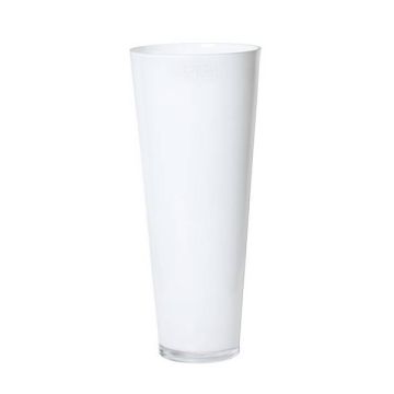 Vase ANNA OCEAN, konische Form, Glas, weiß, 43cm, Ø18cm