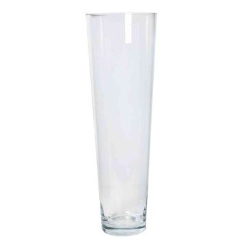 Vase ANNA OCEAN, konische Form, Glas, klar, 70cm, Ø22cm