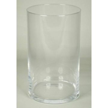 Vase aus Glas SANYA OCEAN, Zylinder, transparent, 25cm, Ø15cm