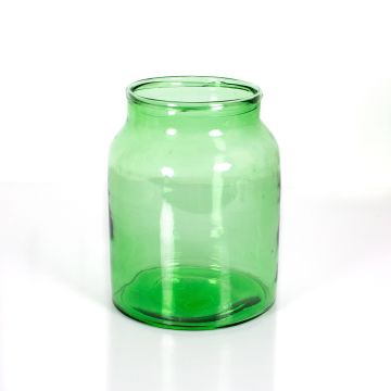 Recyceltes Glas für Kerzen QUINN EARTH, klar-grün, 30cm, Ø21cm