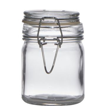 Marmeladenglas POPPY mit Drahtbügel, klar, 9cm, Ø6,5cm