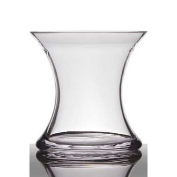 Glas Vase Sanduhrform LIZET, klar, 15cm, Ø15cm